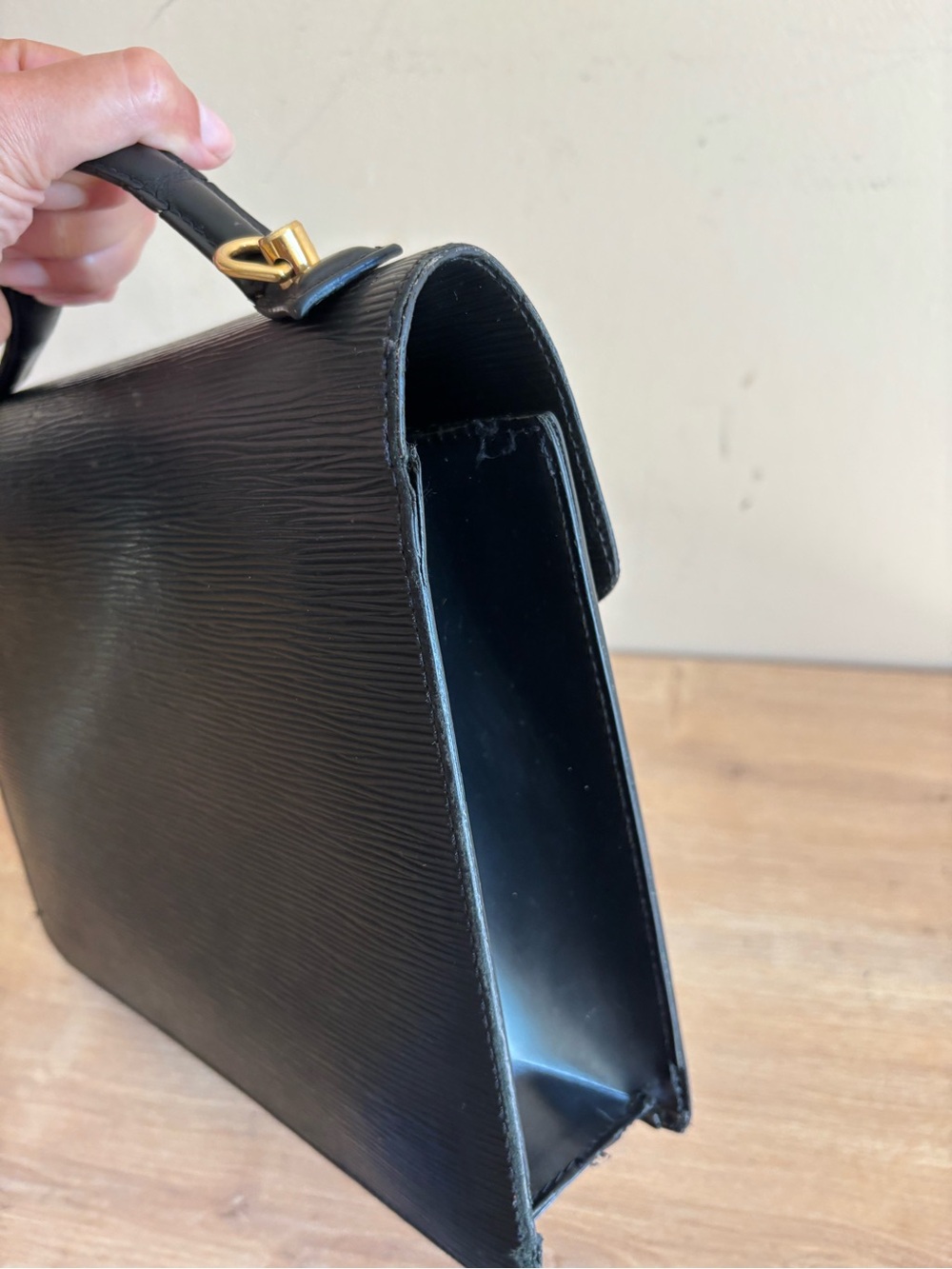 Authentic Louis Vuitton black leather Marceau tote - Picture 5 of 10